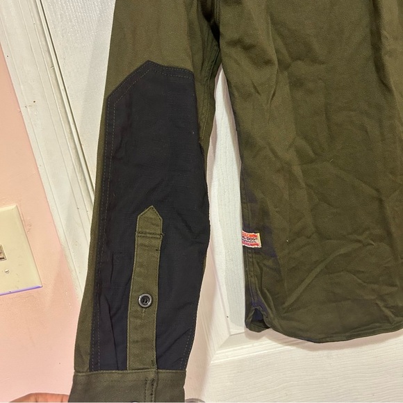 Devil-Dog Dungarees Button Down Shirt Men's Casual Green Size Medium - Picture 3 of 8